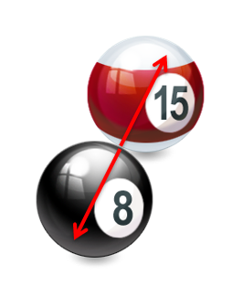 Two Billiard balls coliding