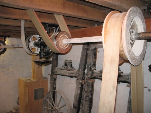 A drive shaft in a mill