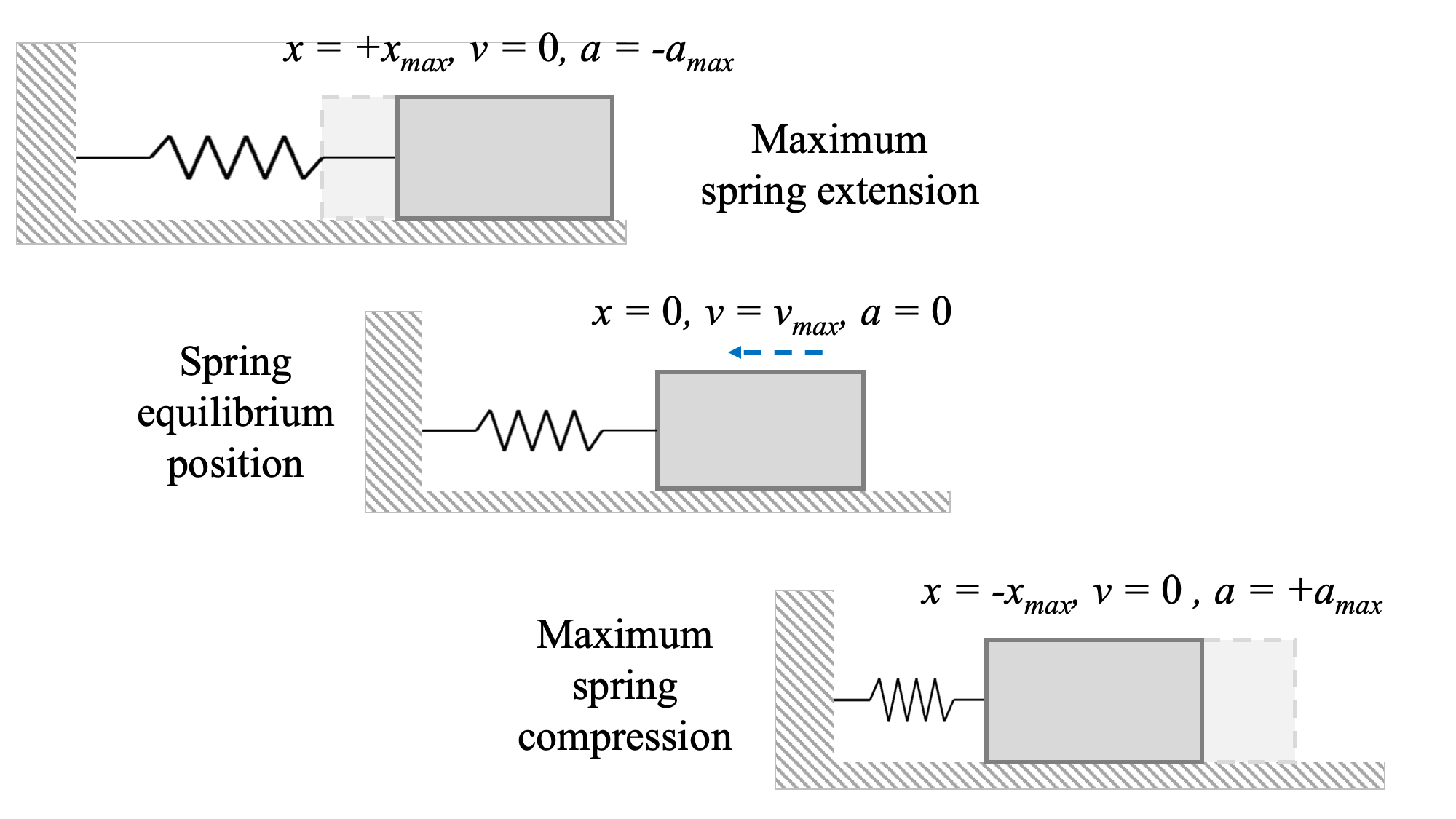 Motion of perturbed 1DOF linear mass-spring system